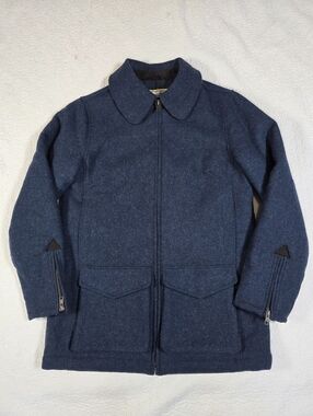 L.L. Bean Maine Guide Blue Wool Parka Coat